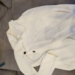 cowel neck button top